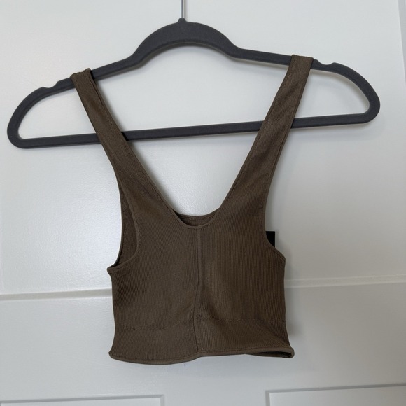 SAINT LAURENT NEW Ribbed Cropped Tank Top Bralette 100% Silk Size Medium $1290 - Picture 4 of 8